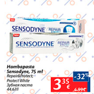 Allahindlus - hambapasta Sensodyne, 75 ml