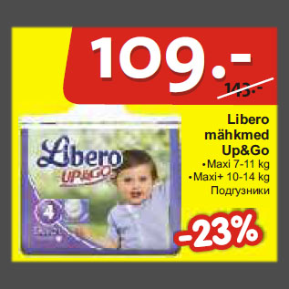 Allahindlus - Libero mähkmed Up&Go