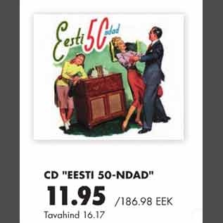 Allahindlus - Cd "Eesti 50-ndad"