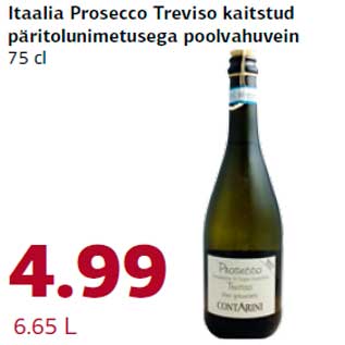 Allahindlus - Itaalia Prosecco Treviso kaitstud päritolunimetusega poolvahuvein 75 cl