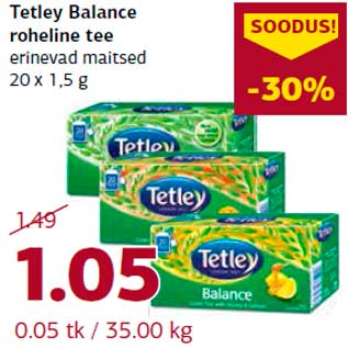 Allahindlus - Tetley Balance roheline tee