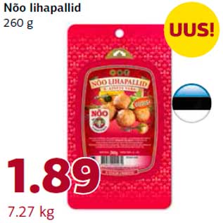 Allahindlus - Nõo lihapallid 260 g