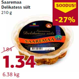 Allahindlus - Saaremaa Delikatess sült 210 g