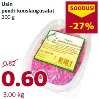 Allahindlus - Usin peedi-küüslaugusalat 200 g