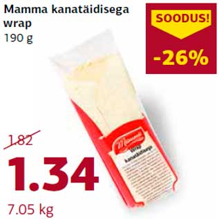 Allahindlus - Mamma kanatäidisega wrap 190 g