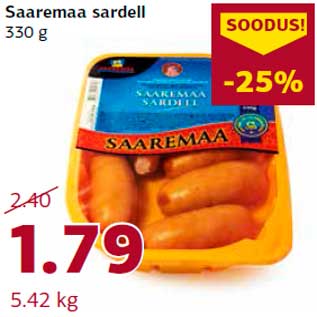 Allahindlus - Saaremaa sardell 330 g