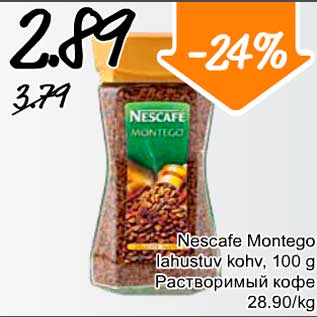 Allahindlus - Nescafe Montego lahustuv kohv, 100 g