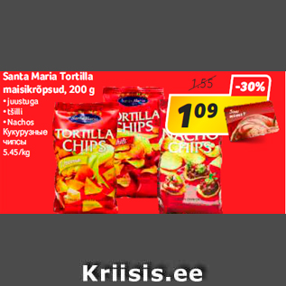 Allahindlus - Santa Maria Tortilla maisikrõpsud, 200 g