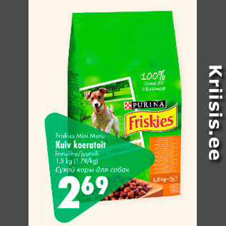 Allahindlus - Friskies Mini Menu Kuiv korratoit