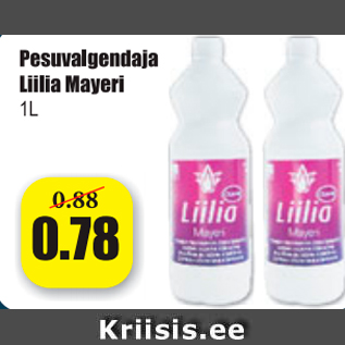 Allahindlus - Pesuvalgendaja Liilia mayeri 1 l