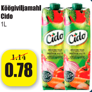 Allahindlus - Köögiviljamahl Cido, 1 l