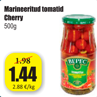 Allahindlus - Marineeritud tomatid Cherry 500g