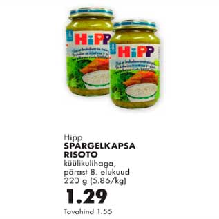 Allahindlus - Spargelkapsa risoto