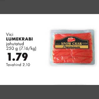 Allahindlus - Lumekrabi jahutatud 250g