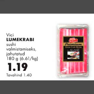 Allahindlus - Vici Lumekrabi sushi valmistamiseks, jahutatud 180g