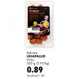 Allahindlus - Lihapallid Vinku 300g