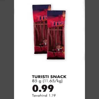 Allahindlus - Turisti snack 85g