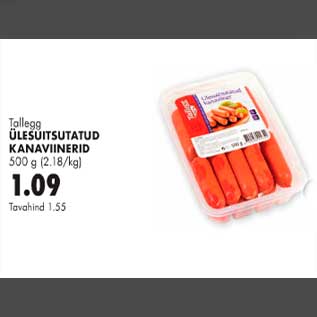 Allahindlus - Ülesuitsutatud kanaviinerid 500g