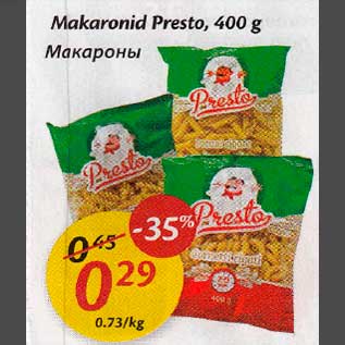 Allahindlus - Makaronid Presto, 400 g