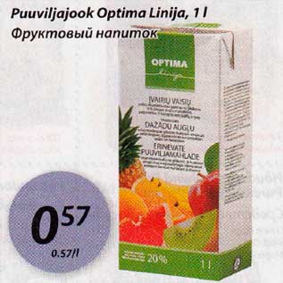 Allahindlus - Puuviljajook Optima Linija, 1 l