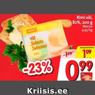 Allahindlus - Rimi või, 82%, 200 g