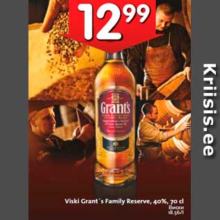 Allahindlus - Viski Grant´s Family Reserve, 40%, 70 cl