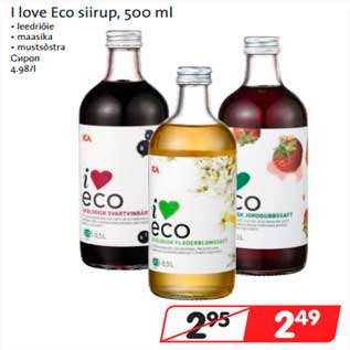 Allahindlus - I love Eco siirup, 500 ml