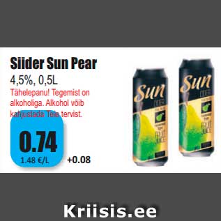 Allahindlus - Siider Sun Pear