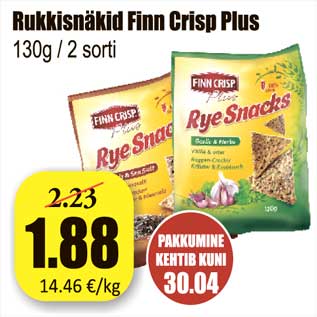 Allahindlus - Rukkisnäkid Finn Crisp Plus