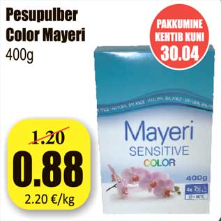 Allahindlus - Pesupulber Color Mayeri