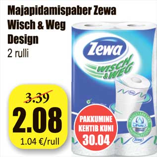 Allahindlus - Majapidamispaber Zewa Wisch&Weg Design