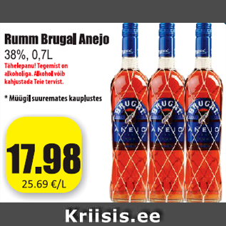 Allahindlus - Rumm Brugal Anejo