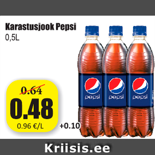 Allahindlus - Karastusjook Pepsi 0,5 l