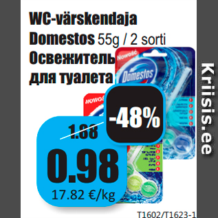 Allahindlus - WC-värskendaja Domestos