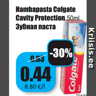 Allahindlus - Hambapasta Colgate Cavity Protection 50 ml