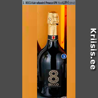 Allahindlus - 3. ROCCA Kuiv vahuvein 8 Prosecco KPN 750 ml