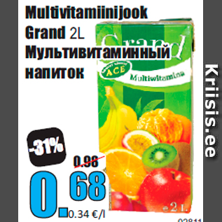 Allahindlus - Multivitamiinijook Grand 2L