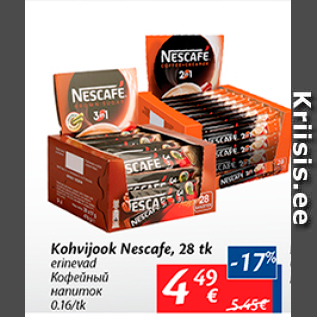 Allahindlus - Kohvijook Nescafe, 28 tk