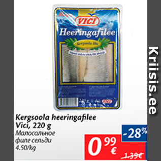 Allahindlus - Kergsoola heeringafilee Vici, 220 g