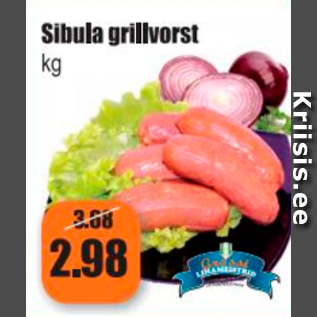 Allahindlus - Sibula grillvorst kg