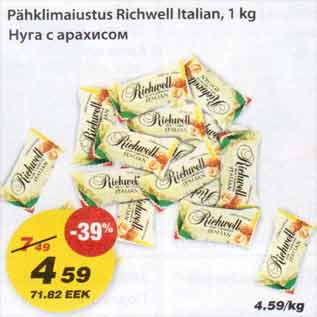 Allahindlus - Pähklimaiustus Richwell Italian