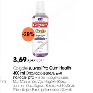 Allahindlus - Colgate suuvesi Pro Gum Heolth 400 ml