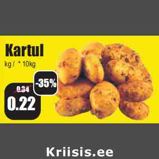 Allahindlus - Kartul kg / * 10kg