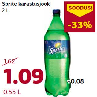 Allahindlus - Sprite karastusjook 2 L