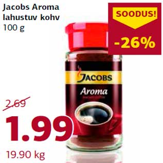 Allahindlus - Jacobs Aroma lahustuv kohv 100 g