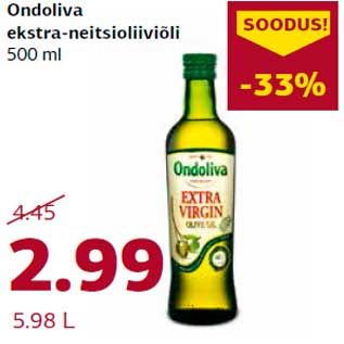 Allahindlus - Ondoliva ekstra-neitsioliiviõli 500 ml