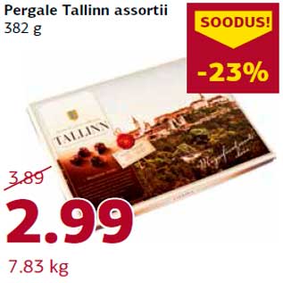 Allahindlus - Pergale Tallinn assortii 382 g