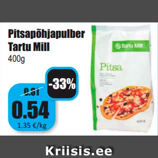 Allahindlus - Pitsapõhjapulber Tartu Mill 400g