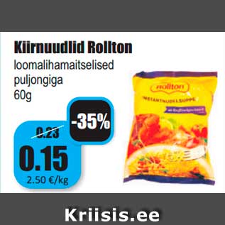 Allahindlus - Kiirnuudlid Rollton