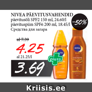 Allahindlus - NIVEA PÄEVITUSVAHENDID